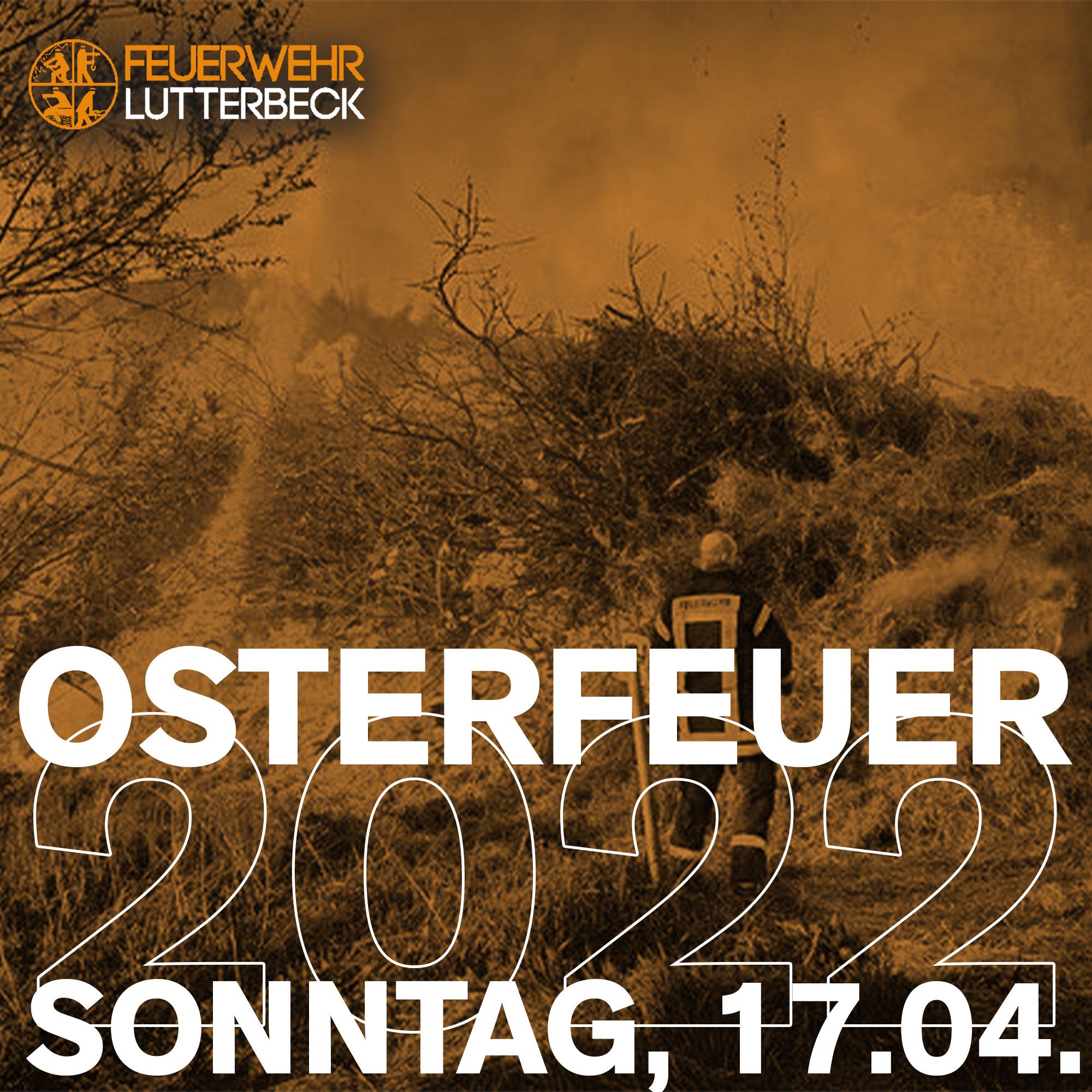 Osterfeuer in Lutterbeck