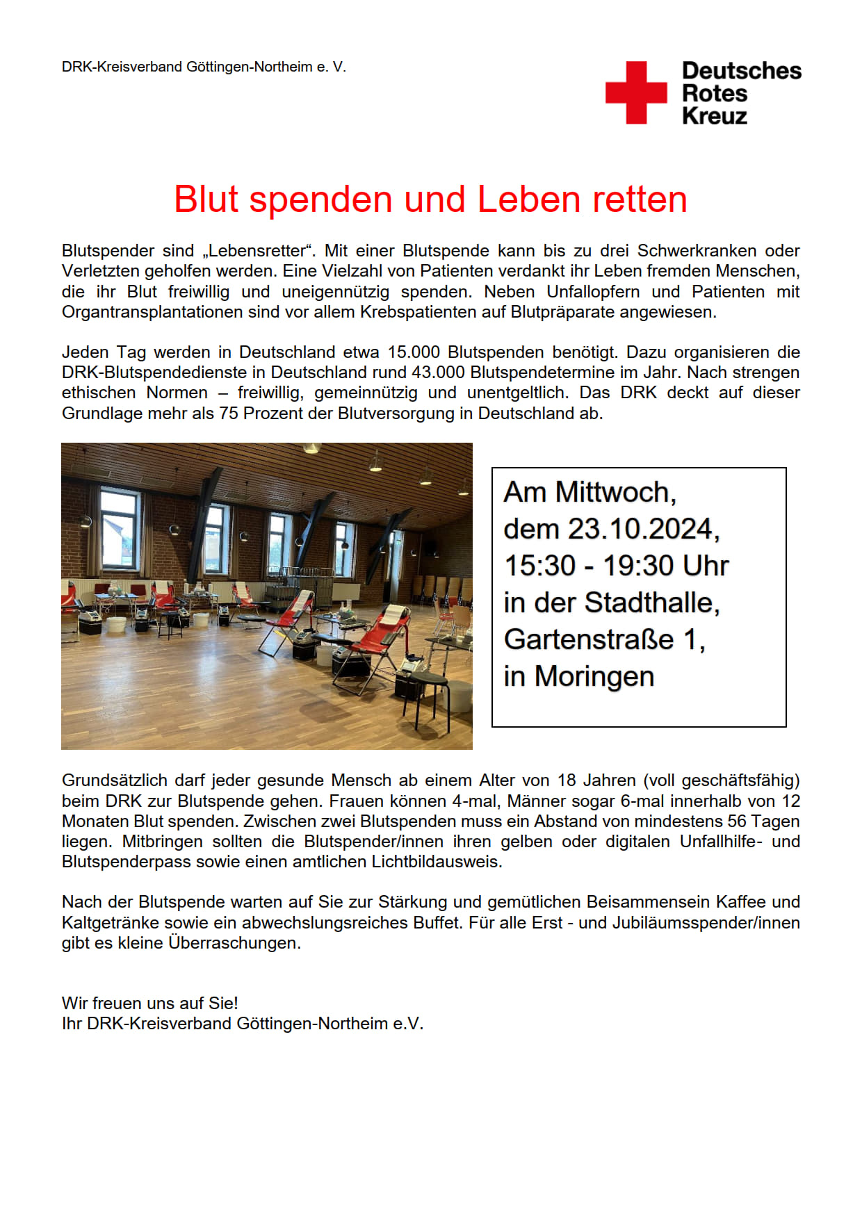 Blut spenden und Leben retten