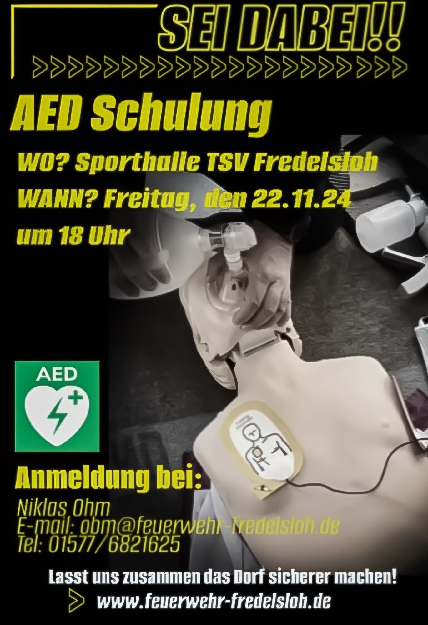 AED-Schulung für Fredelsloh