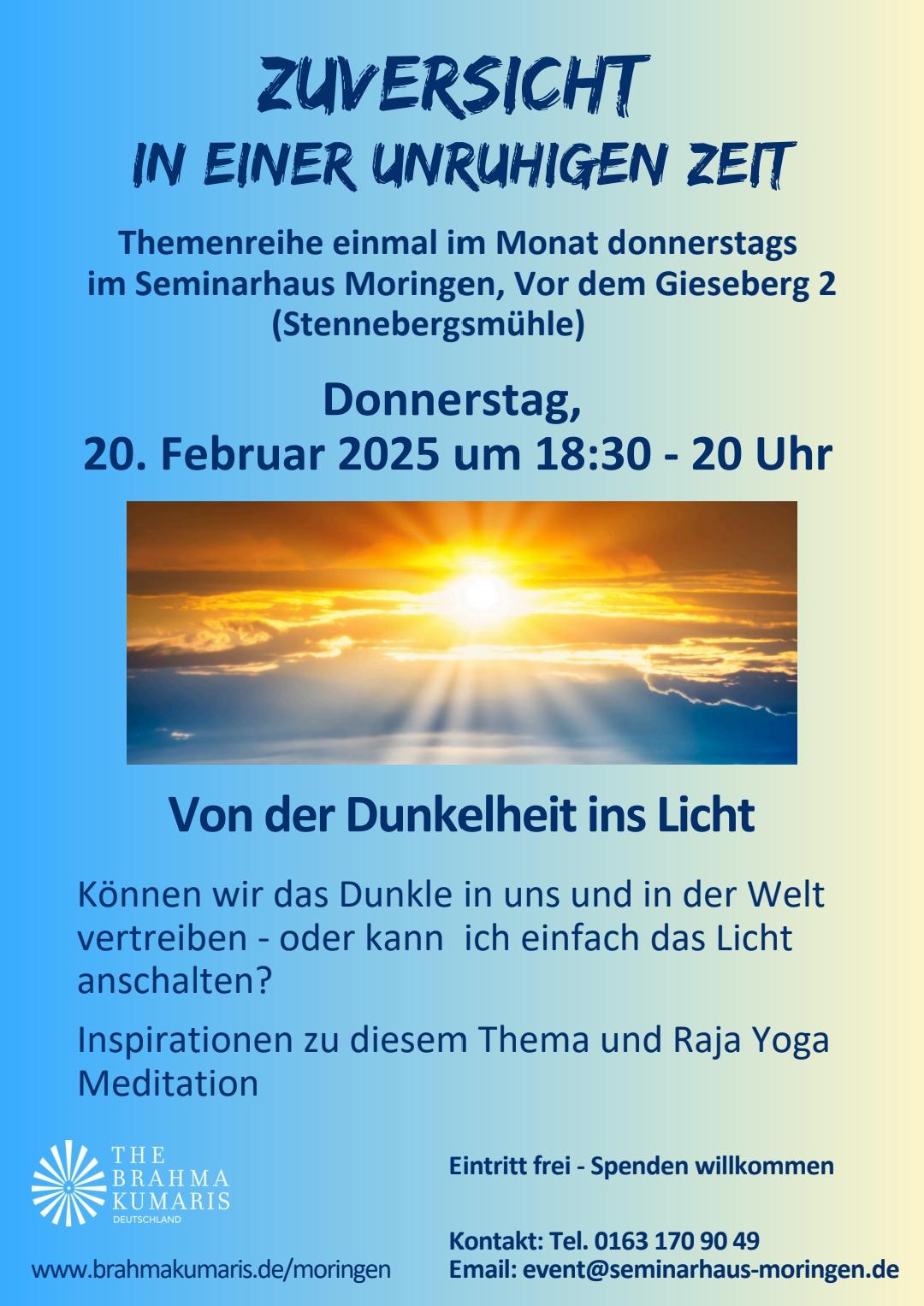 Zuversicht in einer unruhigen Zeit