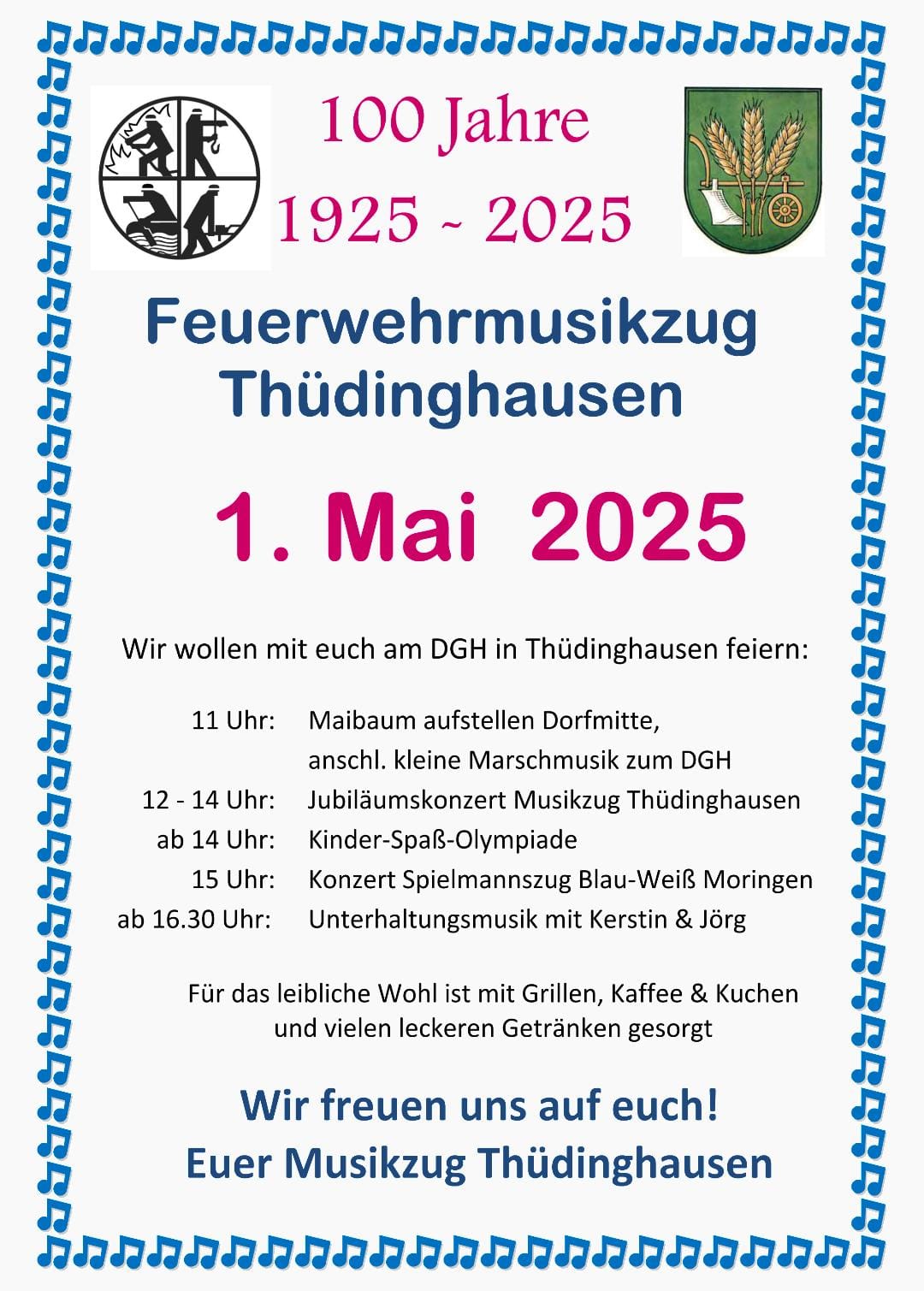 Jubiläumsfest 100 Jahre Musikzug Thüdinghausen